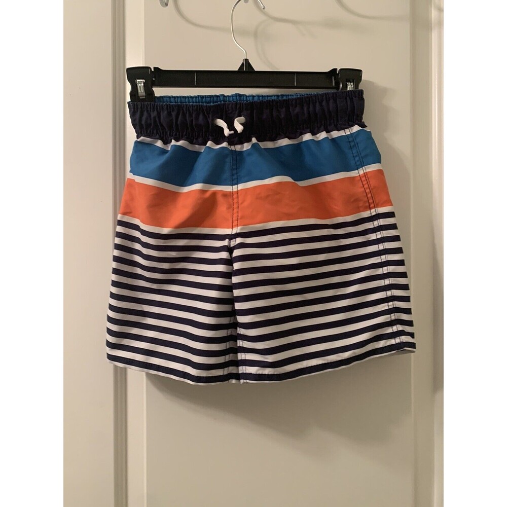 H&M Boys Striped Swim Shorts Trunks Mesh Liner Size (8-10) Multicolor